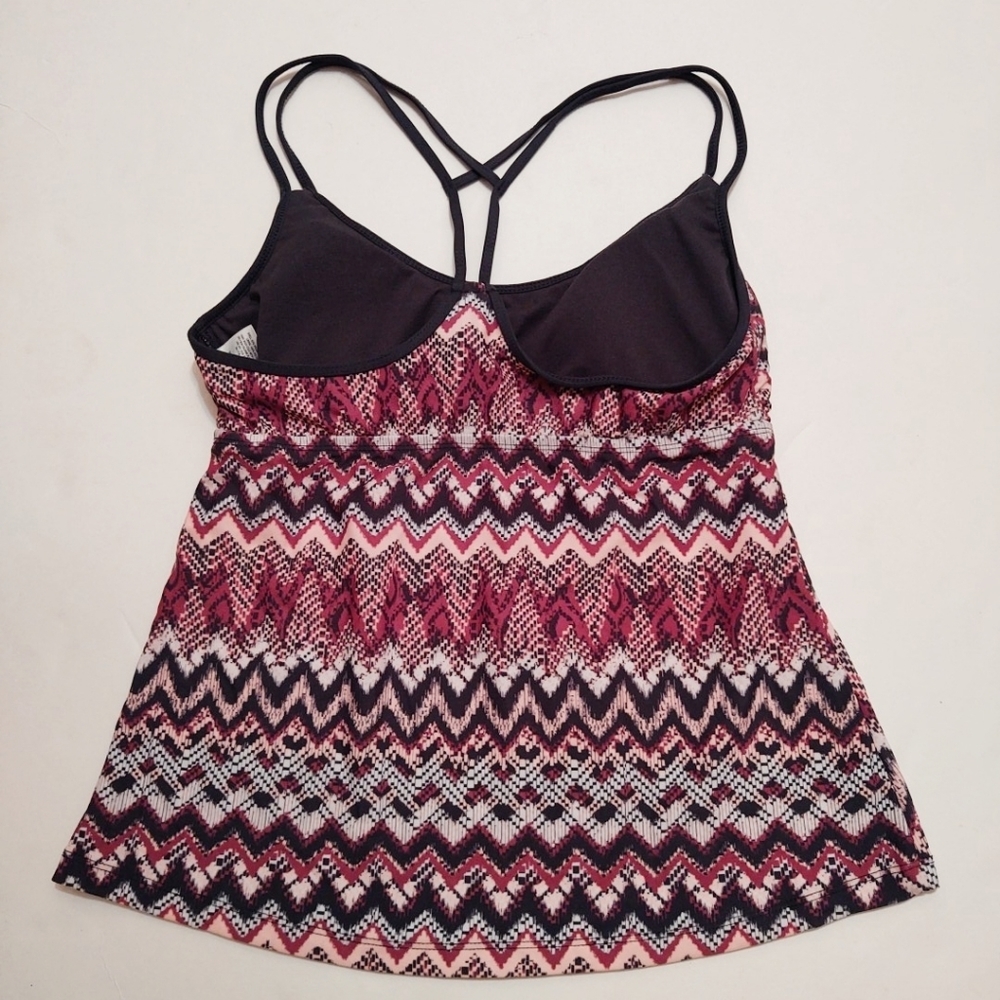 Target Mossimo Tankini Chevron Racerback Top Size Small - Picture 2 of 4